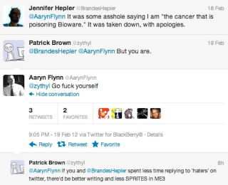 Illustration for article titled BioWare Writer Describes Her Gaming Tastes; Angry Gamers Call Her a "Cancer"